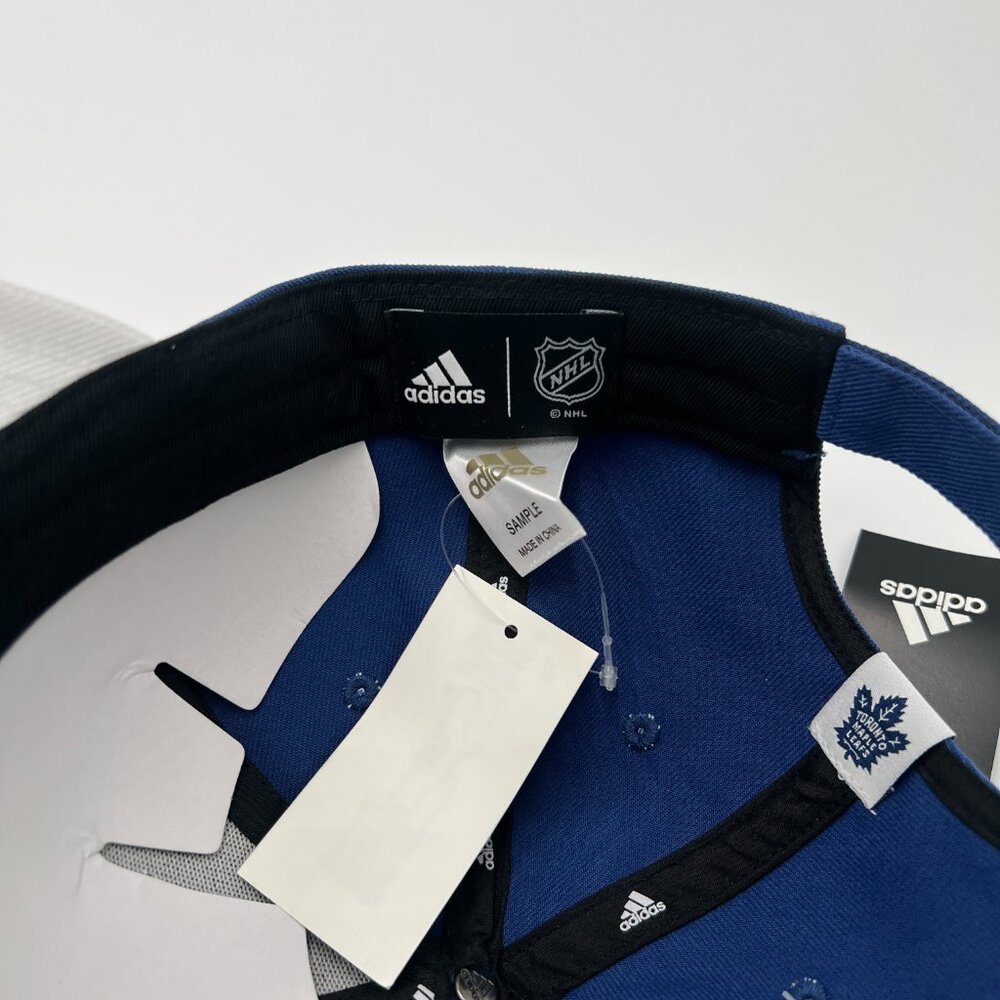 Adidas Unisex Blue White Toronto Maple Leafs Adjustable Strapback Hat Cap NWT - Picture 5 of 6